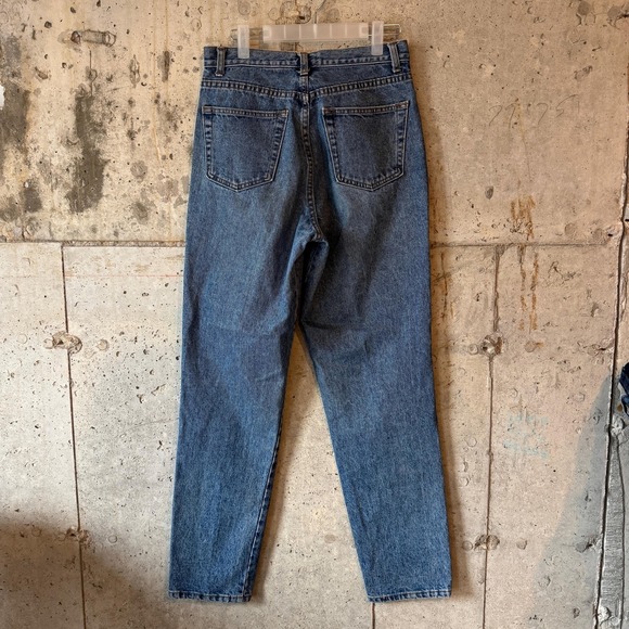Vintage Gap Jeans Womens 10 Long Blue Medium Wash High Rise Tapered USA 90s - Picture 2 of 8